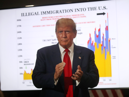 Donald Trump speaks at a campaign event on April 2, 2024, in Grand Rapids, Michigan, stand