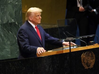 NEW YORK, NEW YORK - SEPTEMBER 23: U.S. President Donald Trump addresses the United Nation