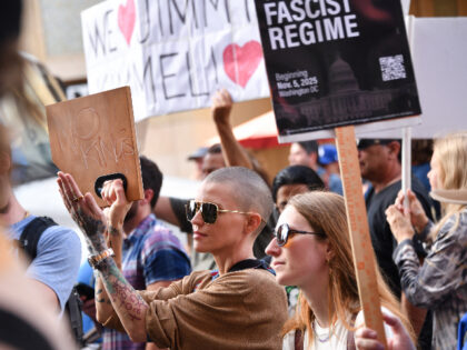 Australian actress Ruby Rose participates in a rally to protest the cancelation of the &qu