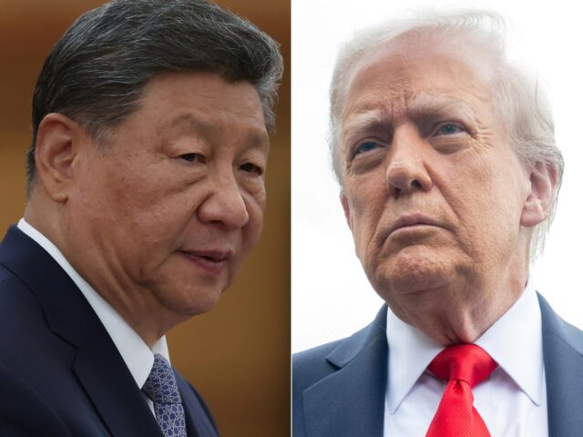 Chinese President Xi Jinping (L) and US President Donald Trump will seek to resolve some t