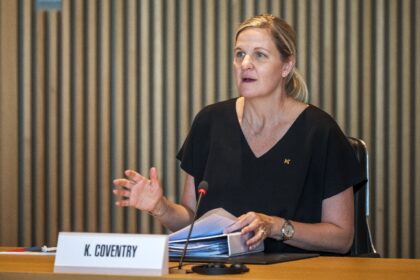 IOC president Kirsty Coventry said the same restrictions as the Paris Olympics will apply