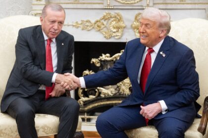 President Donald Trump praised Turkey's Recep Tayyip Erdogan as a 'tough one