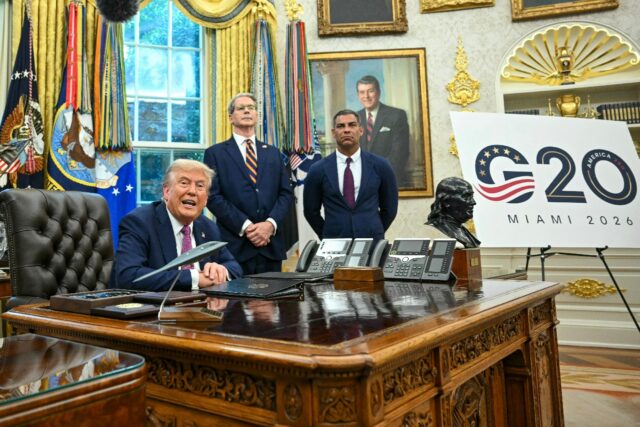 US President Donald Trump said "everybody" wants him to host the 2026 G20 at his