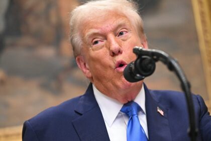 US President Donald Trump speaks about autism in the Roosevelt Room of the White House in