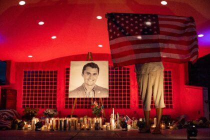 A vigil held for Charlie Kirk in Orem, Utah, on September 11, 2025