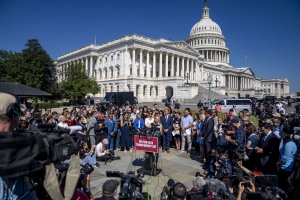 As Trump downplays 'Epstein hoax,' assault survivors speak out in D.C.