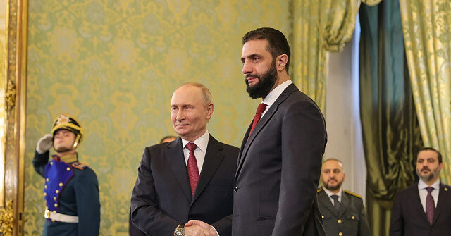 Syria’s Jihadi President Sharaa Meets Civil War Foe Vladimir Putin in Moscow