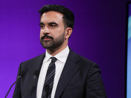 Zohran Mamdani, New York City mayoral candidate, during a mayoral debate in New York, US,