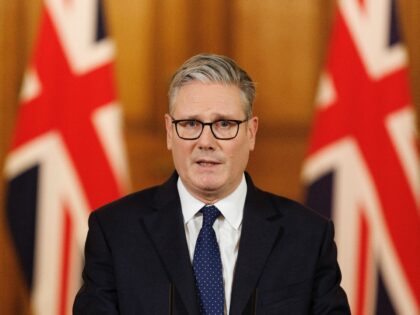 02/10/2025. London, United Kingdom. Prime Minister Keir Statement delivers a statement fro