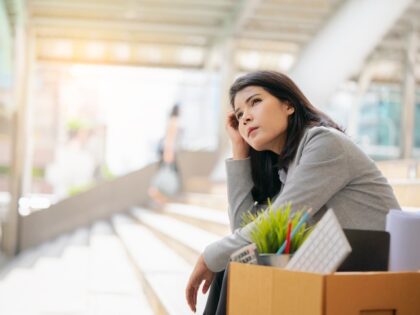 A laid off worker ponders her future