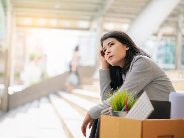 A laid off worker ponders her future