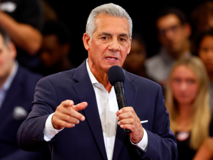 Republican Jack Ciattarelli responds to questions during the first general election gubern