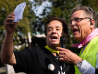Never Trumper George Conway Wears ‘I Am Antifa’ Shirt at ‘No Kings’ Protest