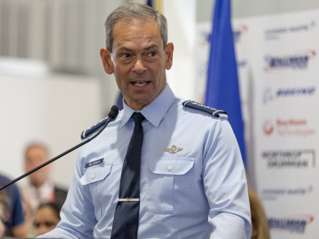 Air Force General Wilsbach Pacific Air Forces commander General Kenneth S. Wilsbach addresses the crowd at the U.S. E