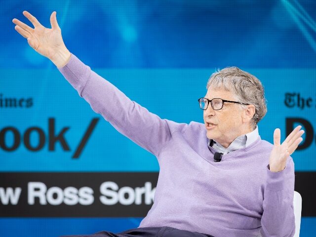 Bill Gates gestures wildly
