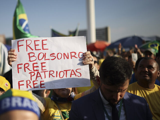 Bolsonaro demonstration amnesty Jan. 8 BRASILIA, BRAZIL - OCTOBER 07: Supporters of former President Jair Bolsonaro gather for a