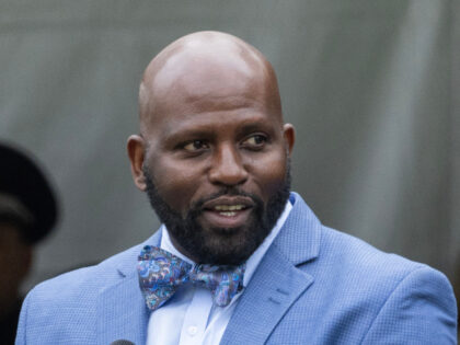 LOS ANGELES, CA - MAY 3: Deputy Mayor for Public Safety Brian K. Williams delivers a speec