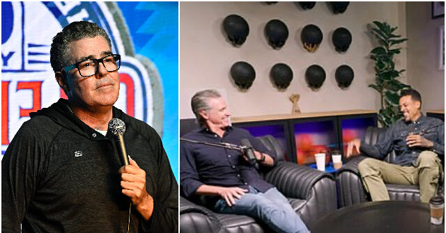 Adam Carolla Rips ‘World Class Douchebag’ Gavin Newsom for Fabricating Story About Growing Up Poor on Podcast With Black NBA Legends