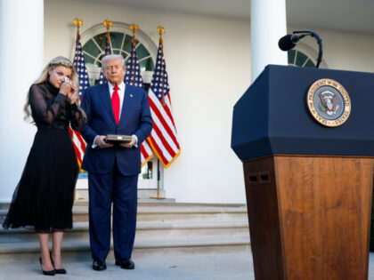 U.S. President Donald Trump posthumously awards the Presidential Medal of Freedom to late