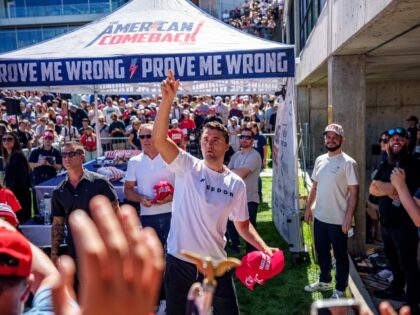 Charlie Kirk shortly before his assassination