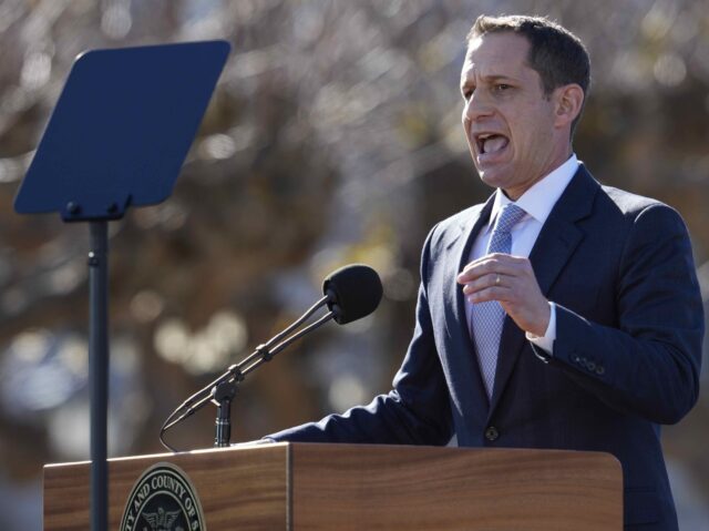 FILE - Mayor Daniel Lurie delivers his inaugural address outside City Hall, Wednesday, Jan