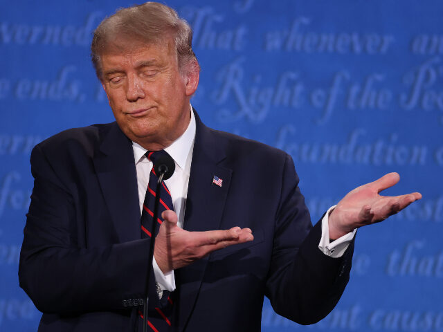 Donald Trump (2) U.S. President Donald Trump participates in the first presidential debate against Democrat