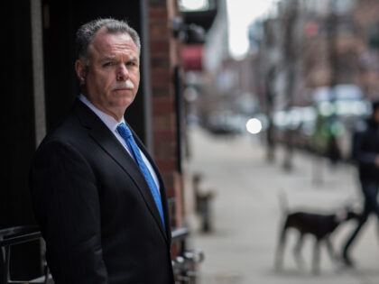 Former Chicago Police Superintendent Garry McCarthy at his future campaign headquarters in