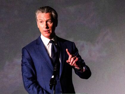 California Gov. Gavin Newsom hosts a press conference and signs a slew of climate initiati