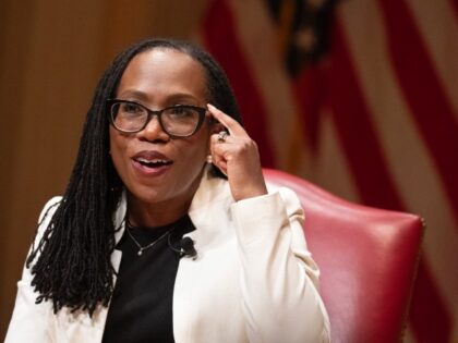 US Supreme Court Justice Ketanji Brown Jackson speaks to the 2025 Supreme Court Fellows Pr