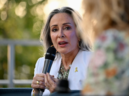 SOUTHAMPTON, NEW YORK - AUGUST 07: Patricia Heaton speaks onstage during The Lawfare Proje