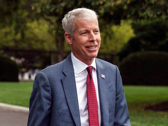 Chris Wright, US energy secretary, departs following a television interview outside the Wh