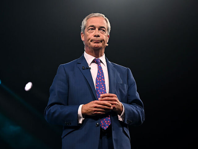 Reform UK Party Conference Day Two BIRMINGHAM, ENGLAND - SEPTEMBER 06: Leader of Reform UK Nigel Farage addresses delegates o