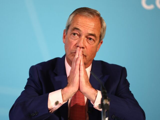 LONDON, ENGLAND - SEPTEMBER 22: Reform UK leader Nigel during the Reform UK weekly press c