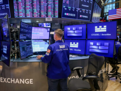 A trader works on the floor of the New York Stock Exchange (NYSE) in New York, US, on Mond