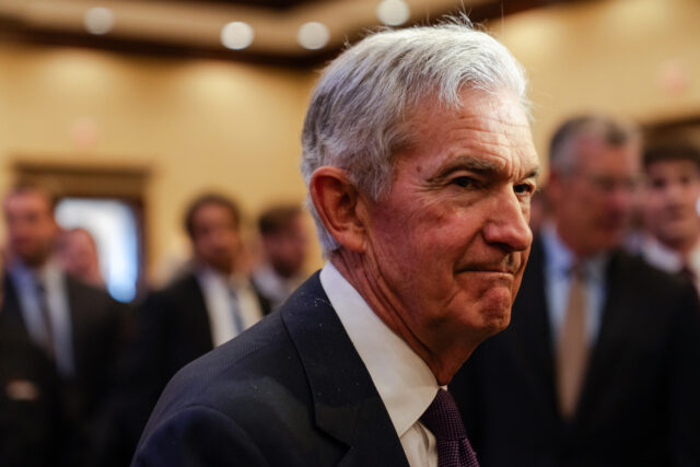 Fed Chair Powell Speaks At Greater Providence Chamber of Commerce 2025 Economic Outlook Luncheon Jerome Powell, chairman of the US Federal Reserve, during a Greater Providence Chamber of