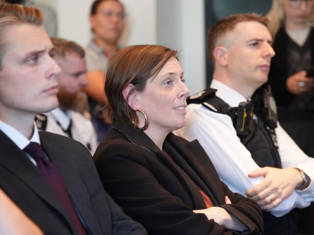 Home Office Minister Jess Phillips during a briefing by the Metropolitan Police on a new s