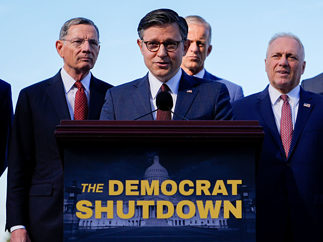 GettyImages-2238130400 Representative Tom Emmer, a Republican from Minnesota, from left, Senator John Barrasso, a