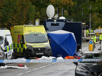 MANCHESTER, ENGLAND - OCTOBER 3: A view of the scene of the attack near the Heaton Park H