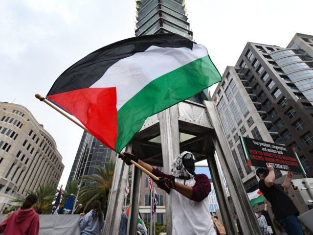 GettyImages-2238887115-2 Pro-Palestine protesters demonstrate in downtown Orlando, Florida, on November 4, 2023, ch