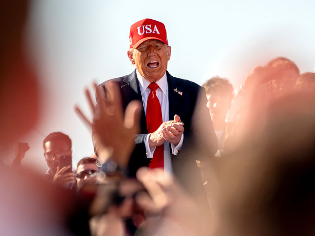 GettyImages-2239085722 US President Donald Trump arrives for an America 250 celebration for the US Navy's 250th a