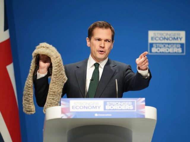 MANCHESTER, ENGLAND - OCTOBER 7: Shadow Secretary of State for Justice, Robert Jenrick, sp