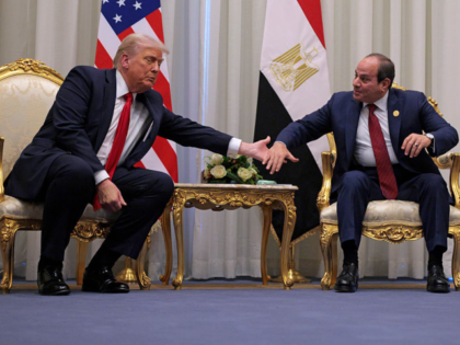 SHARM EL-SHEIKH, EGYPT - OCTOBER 13: U.S. President Donald Trump and President of Egypt Ab