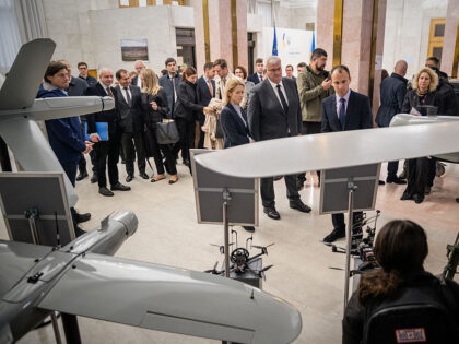 KYIV, UKRAINE - OCTOBER 13: Ukraine's Foreign Minister Andrii Sybiha and the EU High