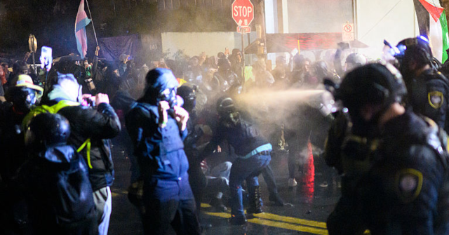 Watch: Antifa Brawls Outside Portland ICE Facility as Police Again Make No Arrests