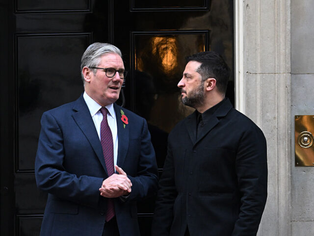 President Zelensky Attends Coalition Of The Willing Meeting LONDON, ENGLAND - OCTOBER 24: UK Prime Minister Keir Starmer greets Volodymyr Zelensky Pre