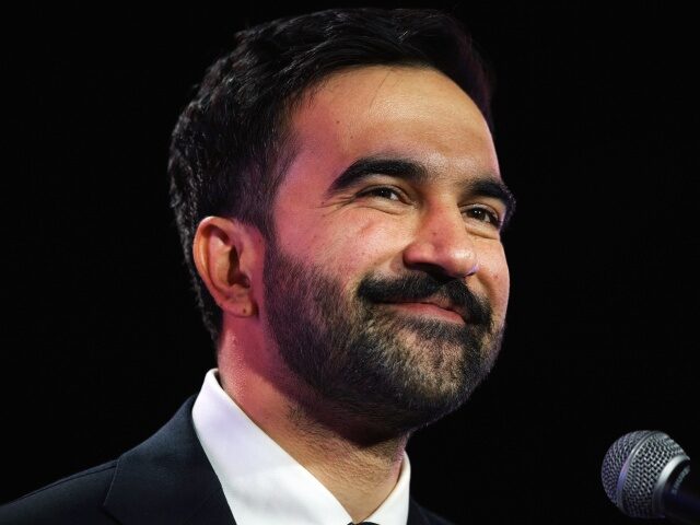 NEW YORK, NEW YORK - OCTOBER 26: New York Mayoral Candidate Zohran Mamdani reacts during a