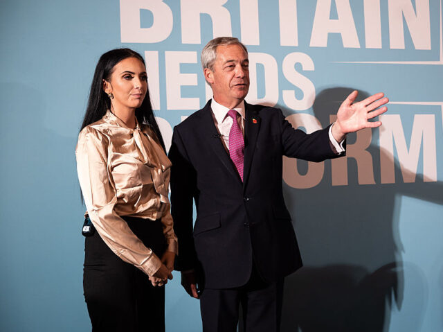 Reform UK press conference Reform UK leader Nigel Farage (right) and grooming gangs survivor Ellie Reynolds during a