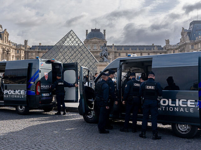 French Capital Ahead of Wealth Tax Vote Police officers outside the Louvre Museum in Paris, France, on Monday, Oct. 27, 2025. Fran