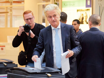 THE HAGUE, NETHERLANDS - OCTOBER 29: PVV (Party for Freedom) leader Geert Wilders casts hi