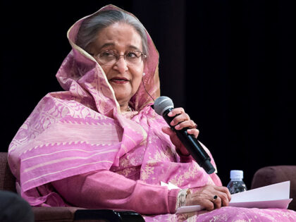 Bangladesh's Prime Minister Sheikh Hasina Wajed speaks during the 25th International Confe